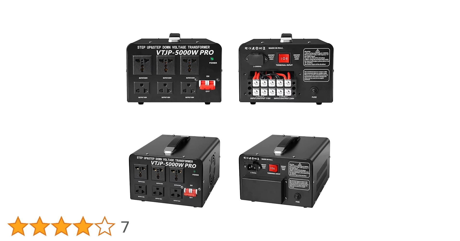 LVYUAN（リョクエン）VTJP-5000W PRO海外・国内両用型変圧器 Amazon.co.jp: LVYUAN（リョクエン）5000VA 変圧器 高出力2000W 以上